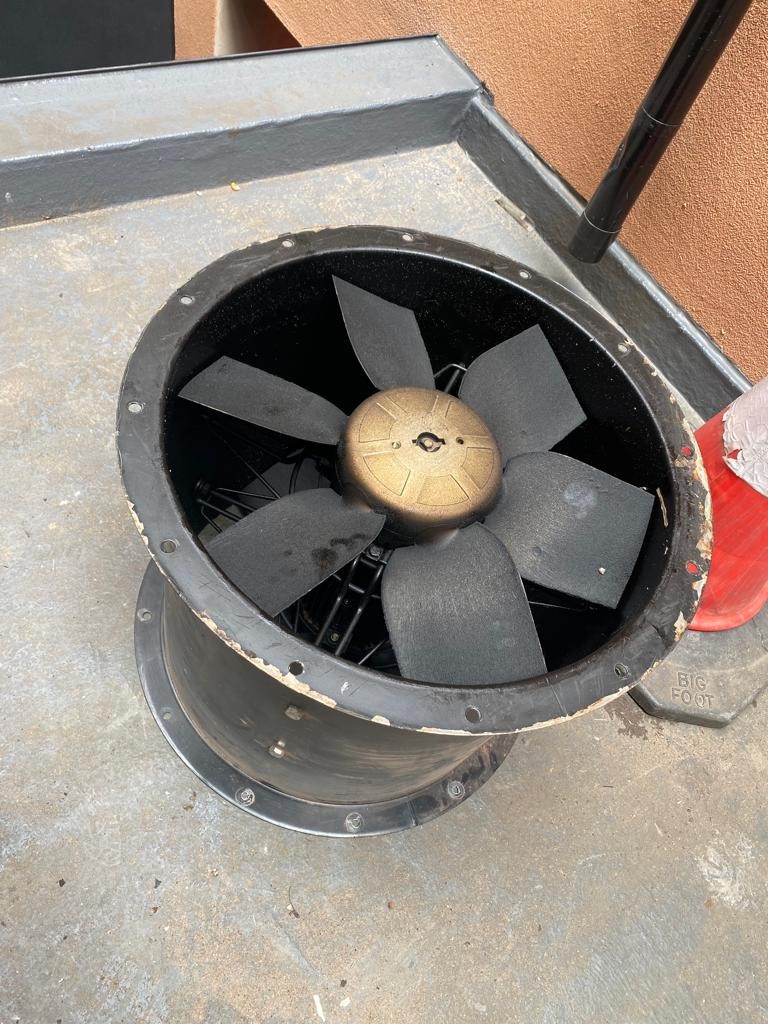 Old fan removed from system