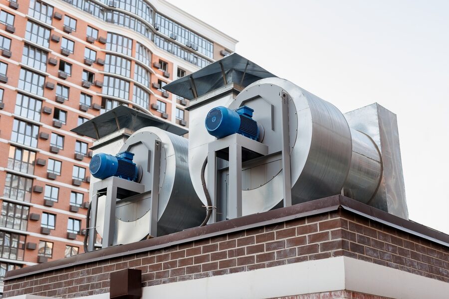 Photo,Of,An,Exhaust,Fan,On,The,Roof,Of,A